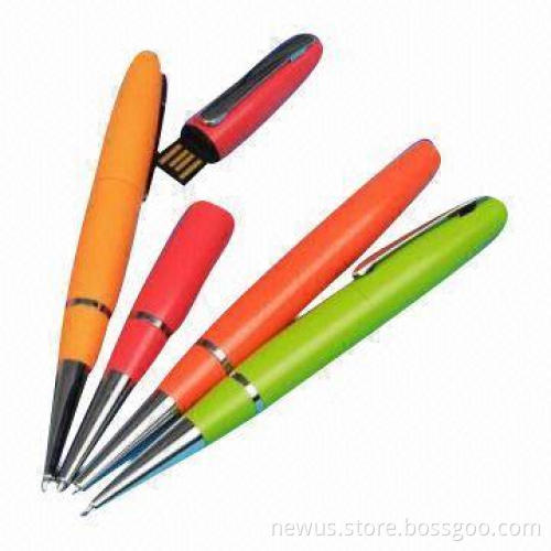 Pen USB flash drives, plug-and-play function, customized logos available